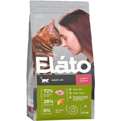 Корм для кошек Elato Holistic с ягненком и олениной 1,5 кг