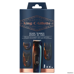 Триммер для бороды Gillette KING C. с тремя съемными насадками-гребнями от 1 мм до 21 мм