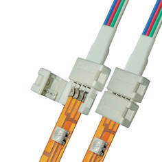 Коннектор Набор коннекторов для светодиодных лент Uniel UCX-SD4/B20-RGB White 020 06610