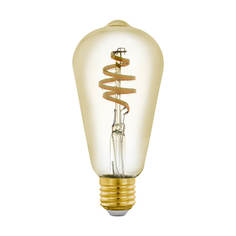 Лампочка Лампа светодиодная филаментная диммируемая Eglo E27 5,5W 2200-6500K золотистая 12583
