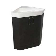 Напольная угловая тумба для ванной комнаты под умывальник Quartz-50 MIXLINE