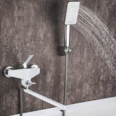 Смеситель для ванны, Frap, с картриджем, белый, F2258