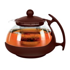 Чайник заварочный стекло, 0.7 л, с ситечком, Barouge, Brown, ВF-500, коричневый