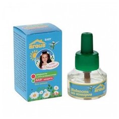 Дополнительный флакон от комаров, жидкость для фумигатора, Argus, Baby, 30 мл, для детей, АR-008