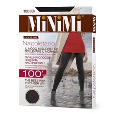 Колготки Minimi, Mini Napoletano, 100 DEN, микрофибра, 4, Carbone/темно-серые, лапша