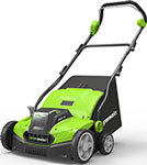 Аэратор-скарификатор аккумуляторный Greenworks GD40SC36 40V бесщеточный без АКБ и ЗУ зелёный 2511507