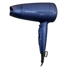 Фен для волос со складной ручкой синий Brayer