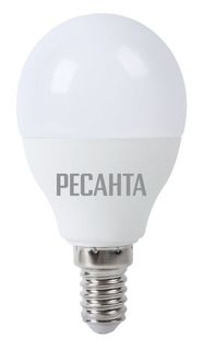 Лампа светодиодная Ресанта LL-R-G45-7W-230-4K-E14 (шар, 7Вт, нейтр., Е14)