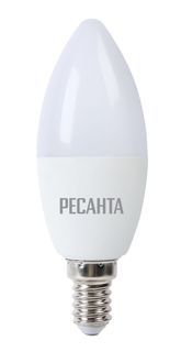 Лампа светодиодная Ресанта LL-R-C37-7W-230-3K-E14 (свеча, 7Вт, тепл., Е14)