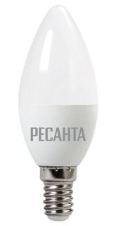 Лампа светодиодная Ресанта LL-R-C37-6W-230-4K-E14 (свеча, 6Вт, нейтр., Е14)