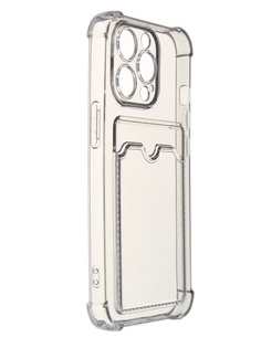 Чехол LuxCase для APPLE iPhone 13 Pro TPU с картхолдером Transparent-Gray 63556