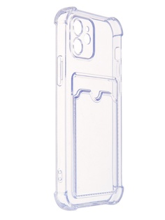 Чехол LuxCase для APPLE iPhone 12 TPU с картхолдером Light-Blue 63522