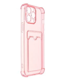 Чехол LuxCase для APPLE iPhone 13 Pro Max TPU с картхолдером Transparent-Pink 63567