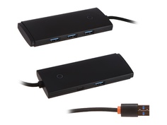 Хаб USB Baseus Lite Series 4-Port USB-A HUB USB-A - 4xUSB 3.0 25cm Black WKQX030001