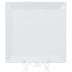 Блюдо керамика, квадратное, 25 см, белое, Daniks, Грейс, Y4-3739