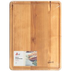 Доска разделочная дерево, 37х28х1.5 см, прямоугольная, Giaretti, Natura, GR1052НАТ