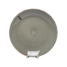 Тарелка обеденная, керамика, 27 см, круглая, Аэрография, Elrington, 139-27027, серый графит
