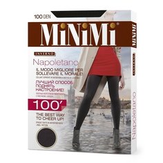 Колготки Minimi, Mini Napoletano, 100 DEN, микрофибра, 3, Carbone/темно-серые, лапша