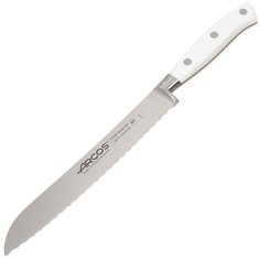 Нож кухонный Arcos, Riviera Blanca, для хлеба, кованая сталь, 20 см, рукоятка пластик, 231324W