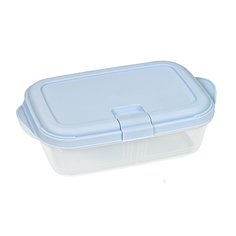 Контейнер пищевой пластик, 1.9 л, голубой, прямоугольный, Violet, Push, 4921933