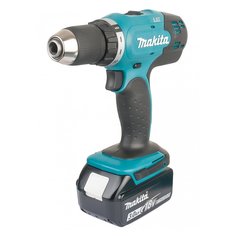 Дрель-шуруповерт аккумуляторная, Makita, DDF453RFE, 18 В, кейс