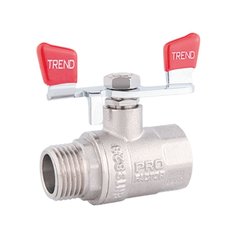 Кран для воды, 3/4" (20 мм), Г-Ш, ручка-бабочка, ProFactor, Trend, PF FBV 904