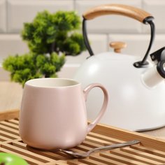 Кружка керамика, 450 мл, Бонн, Daniks, HMA8-3, пудровая