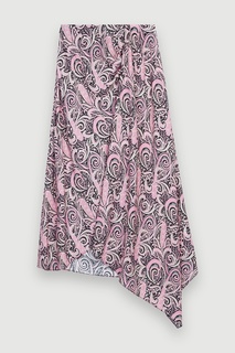 Розовая асимметричная юбка Maje