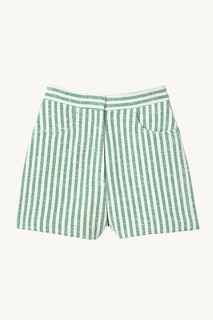 Зеленые полосатые шорты Sandro