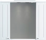 Частично-зеркальный шкаф Damixa RedBlu Palace One 85 см, с подсветкой, белый, глянец (M41MPX0851WG)