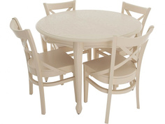 Обеденная группа стол и 4 стула (аврора) бежевый 105x75x105 см. Avrora