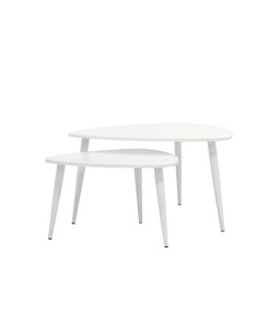 Набор журнальных столиков агата (stoolgroup) белый 88x90x11 см.