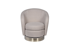 Кресло napoli вращающееся (garda decor) серый 76x76x52 см.