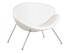 Кресло дизайнерское emily (dobrin) белый 81x72x78 см.