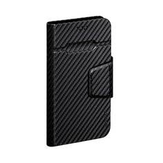 Чехол-подставка Deppa Wallet Fold M для смартфонов 4.3- 5.5, черный карбон 87064