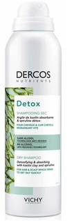 Сухой шампунь Dercos nutrients detox Vichy, 150 мл