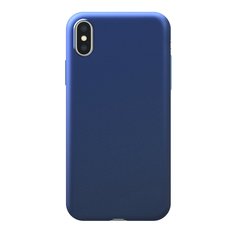 Чехол Deppa Case Silk для Apple iPhone X/XS синий металлик 89041