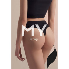 Трусы женские MIREY MY стринги из микрофибры черный, 48/50 L/XL