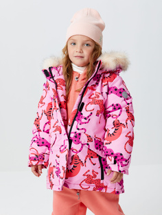 Куртка с ярким принтом для девочек (розовый, 104/ 4-5 YEARS) Sela