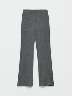 Трикотажные брюки-клеш для девочек (серый, 146) Sela