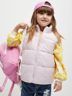 Базовый стеганый жилет для девочек (сиреневый, 116) Sela
