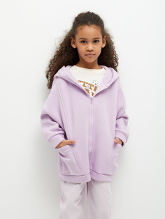 Толстовка с капюшоном для девочек (сиреневый, 98) Sela