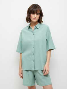 Рубашка оверсайз с короткими рукавами (зеленый, XS) Sela