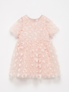 Платье с аппликацией для девочек (розовый, 122) Sela
