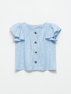 Вискозная блузка в горошек для девочек Sela