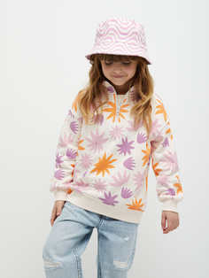 Джинсовая панама с принтом для девочек (принт, 54) Sela