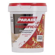 Покрытия декоративные лак декоративный PARADE Deco magnifico светлое серебро 0,9л, арт.8306038