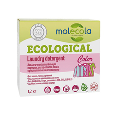 Средства для стирки белья порошок стиральный MOLECOLA Ecological Color 1,2кг