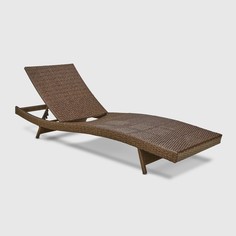 Шезлонг Obt из иск.ротанга 200х70х35/89см коричневый