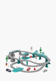 Набор игровой Givito Детская железная дорога "Мой город, 103 предмета", на батарейках со светом и звуком